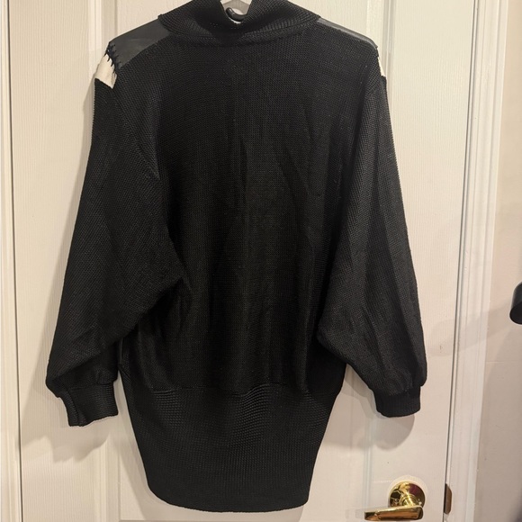 Vintage 80's Cuccini Sports Leather and Knit Sweater - Picture 5 of 7